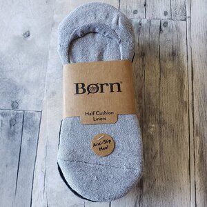 NWT - Born Men's Half Cushion Liners Cushioned Sole Anti-Slip Heel - Size 6-12